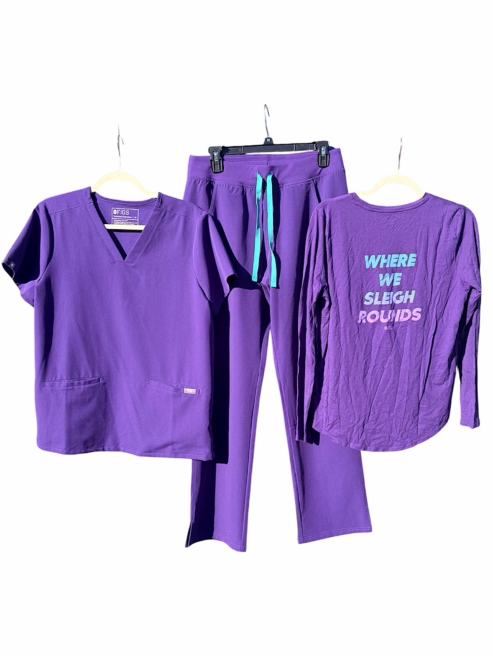 FIGS Purple Pulse COMPLETE SET size M regular